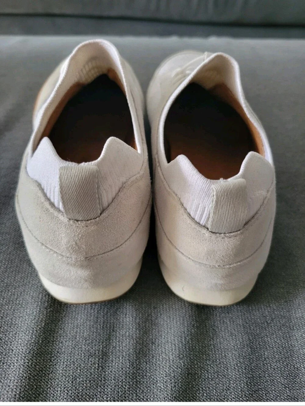 Women's BORN Aire Suede Leather Knit Fabric Casual Sneakers Slip On SZ 9